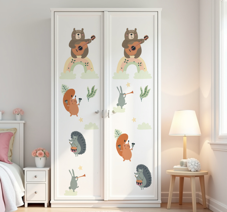 animals music grup furniture sticker - TenStickers