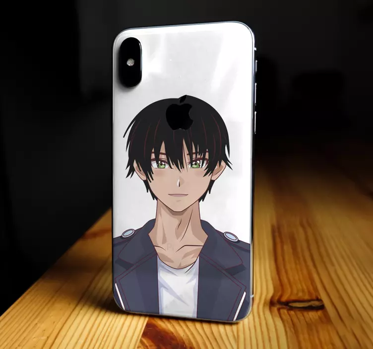 Anime Character Face iPhone sticker - TenStickers