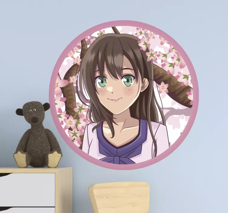 Anime Character Illustration wall sticker - TenStickers