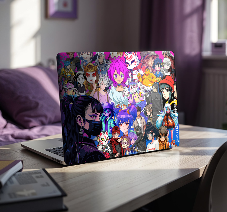 Anime characters laptop skin - TenStickers