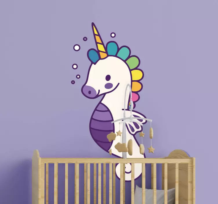 Anime Seahorse fish sticker - TenStickers