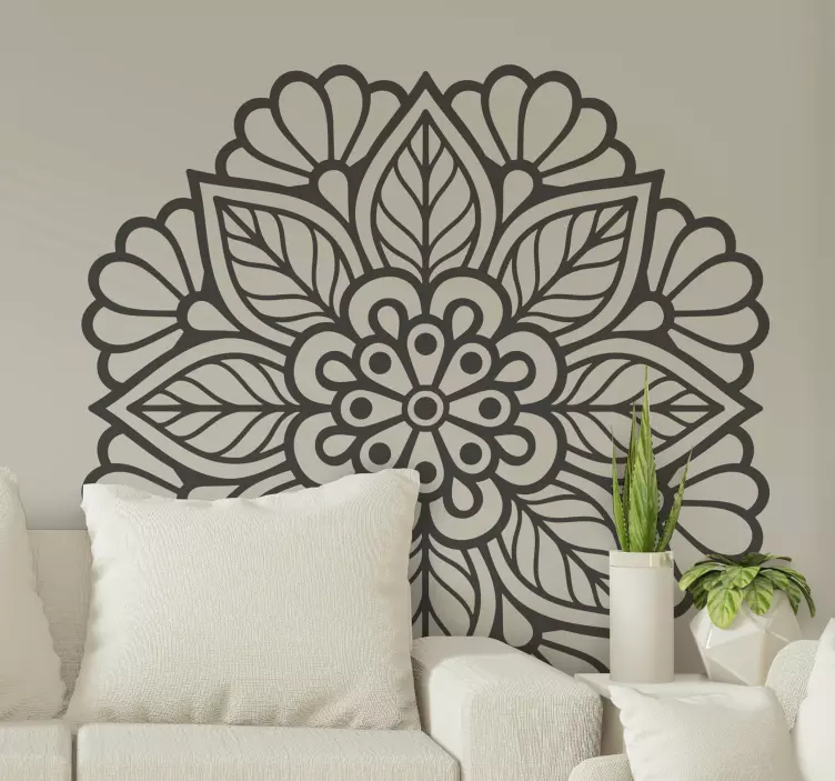 Arabic floral frame traditional design Stickers - TenStickers