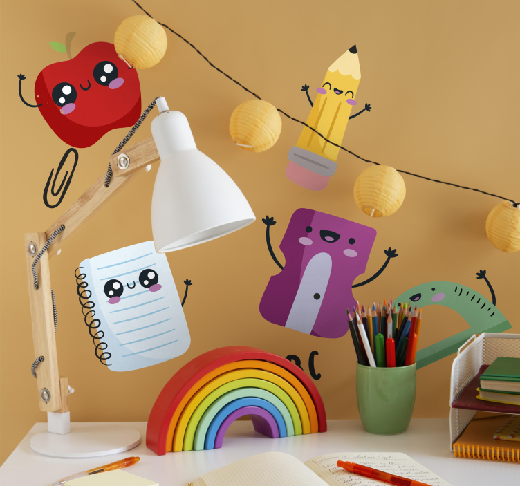 back to school set educational wall sticker - TenStickers