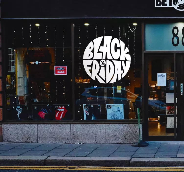 Black Friday circle sticker - TenStickers