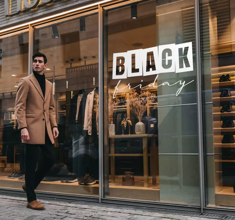 Black Friday shop sales sticker - TenStickers