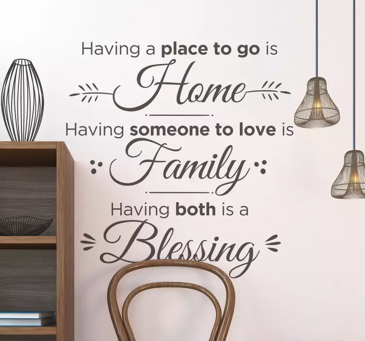 Blessing Living Room Wall Decor - TenStickers