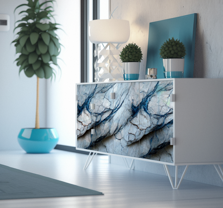 blue "Luz" marble furniture decal  3600 - TenStickers