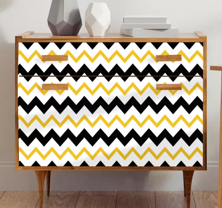 Bold Chevron Patterns furniture sticker - TenStickers