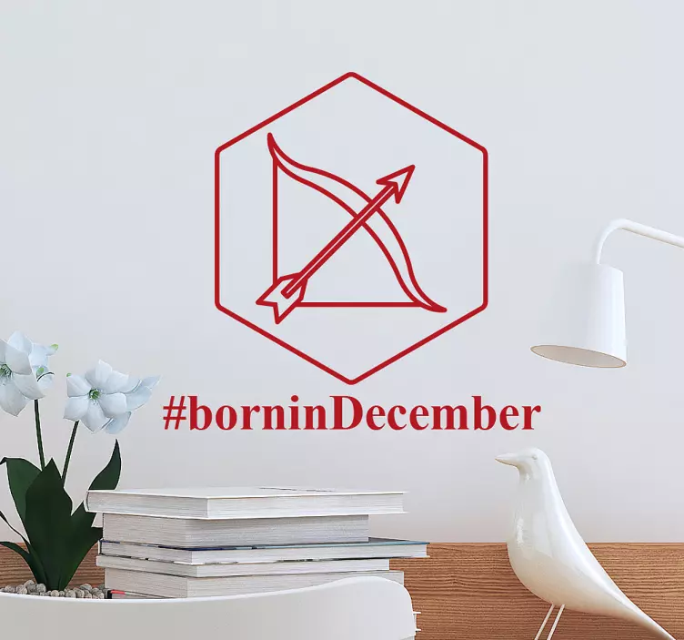 Born in December Sagittarius Wall Sticker - TenStickers