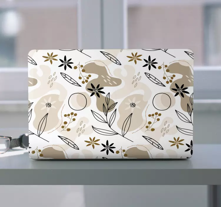 Botanical Element Composition laptop skin - TenStickers