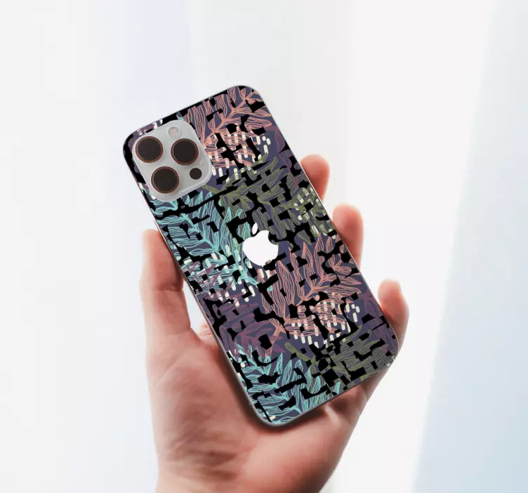 Botanical Leaf Motif iPhone sticker - TenStickers