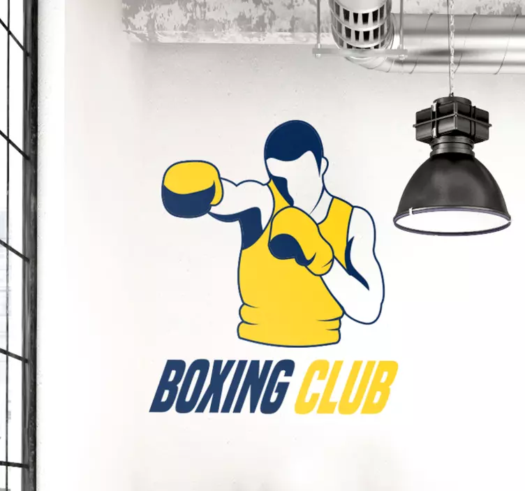 Boxing Club Graphic sports wall sticker - TenStickers