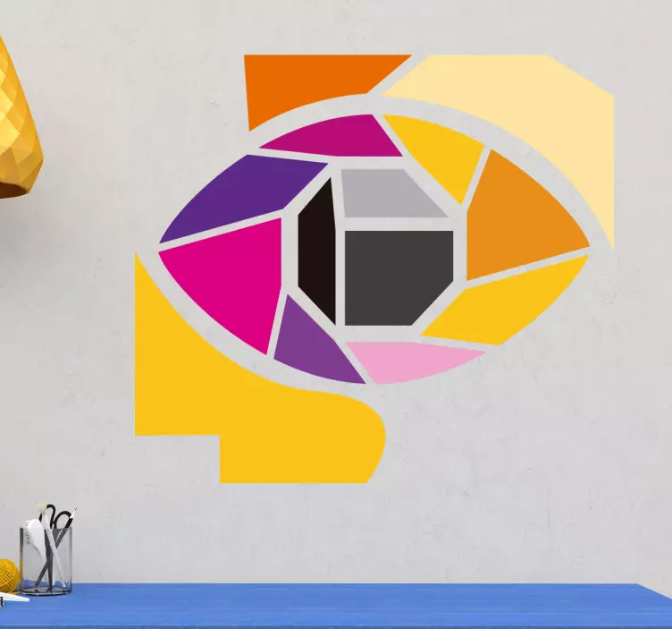 Radiant Geometric Eye geometric wall sticker - TenStickers