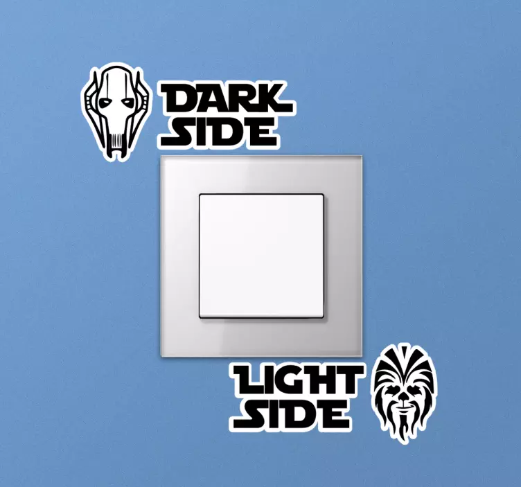 Shadow and illumination aspect light switch sticker - TenStickers