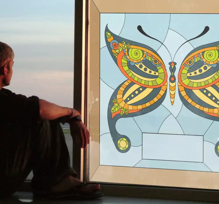 Butterfly Glass Window Sticker - TenStickers