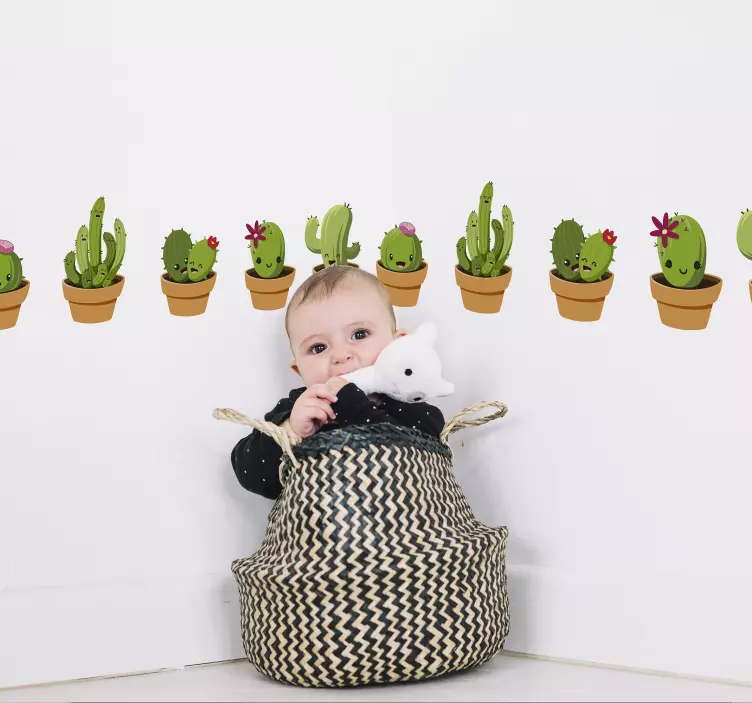 Cactus Collection Wall Stickers - TenStickers
