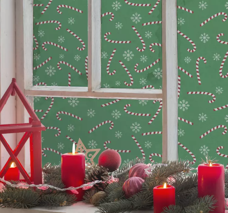 Candy Christmas  window sticker - TenStickers