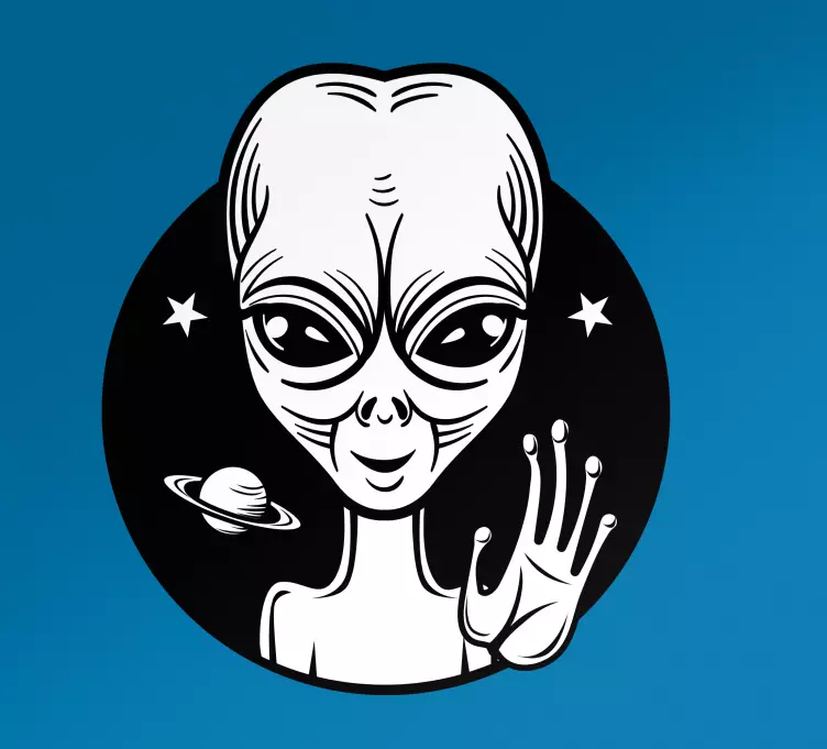 Car sticker alien character welcome - TenStickers