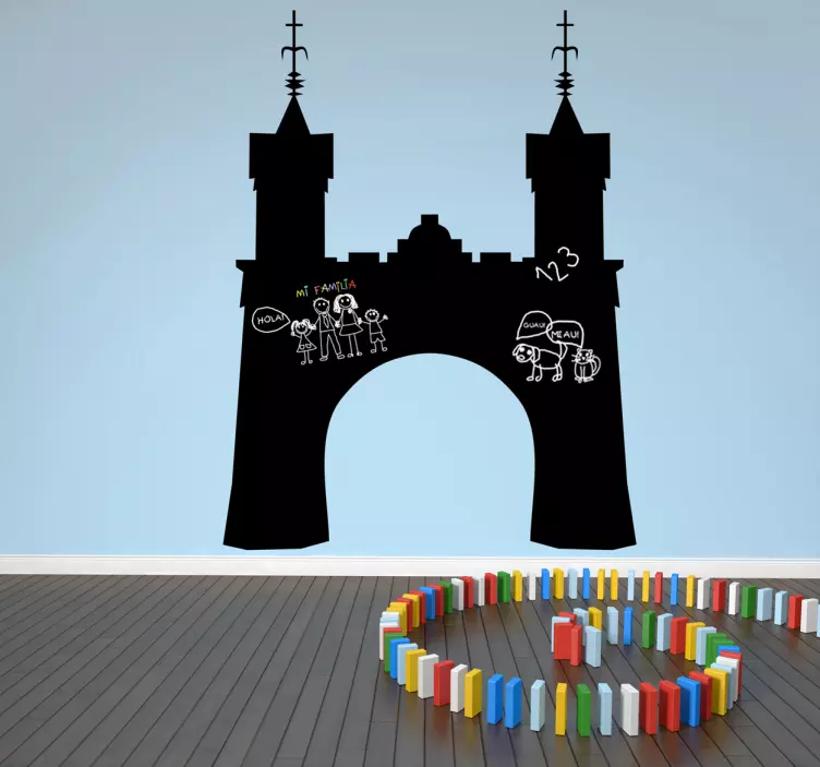 Castle Entrance Blackboard Sticker - TenStickers