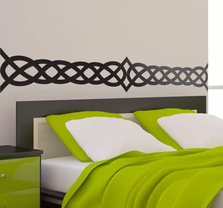 Celtic Bed Headboard Wall Sticker - TenStickers