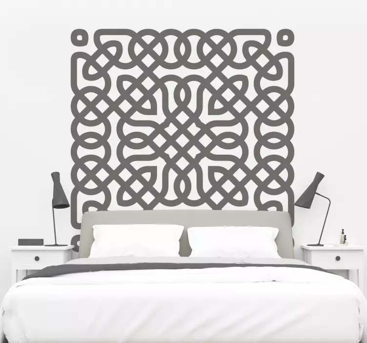 Celtic pattern headboard sticker - TenStickers