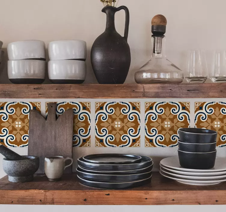 Cement style tiles sticker - TenStickers