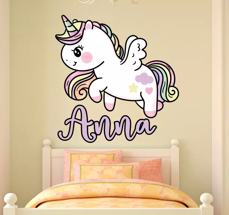 Custom unicorn figurine wall stickers for kid - TenStickers