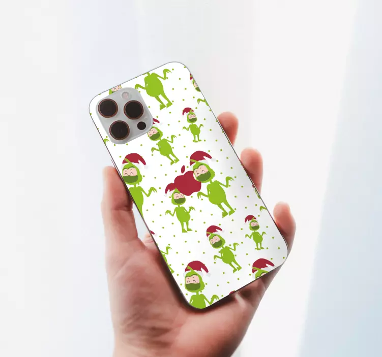 Christmas sticker with joyful green characters - TenStickers