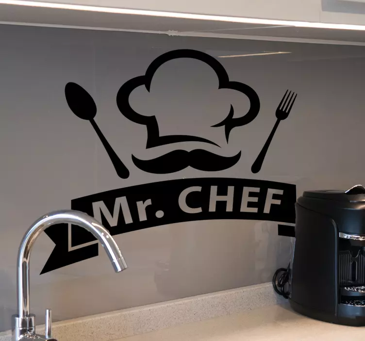 Chef Hat Emblem fridge sticker - TenStickers