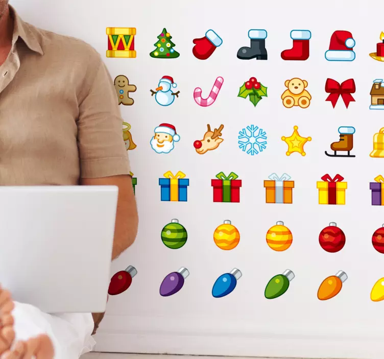 Christmas Icon Sticker Set - TenStickers
