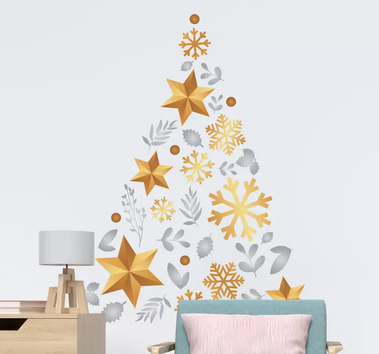 Christmas tree christmas sticker - TenStickers