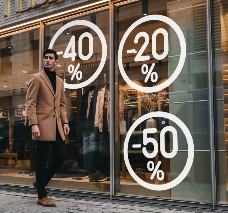 Circle discount sale banner decal - TenStickers