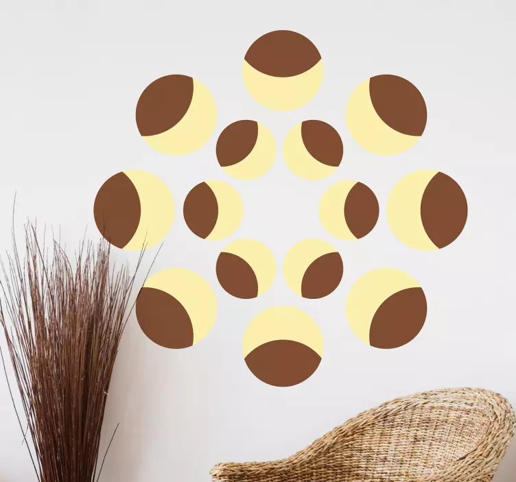 Circle Pattern geometric wall sticker - TenStickers