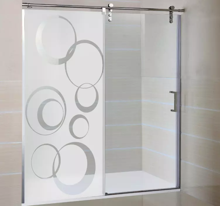 Circle Pattern Shower Sticker - TenStickers