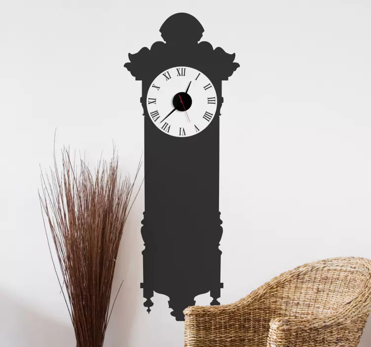 Classic Frame Wall Clock Sticker - TenStickers