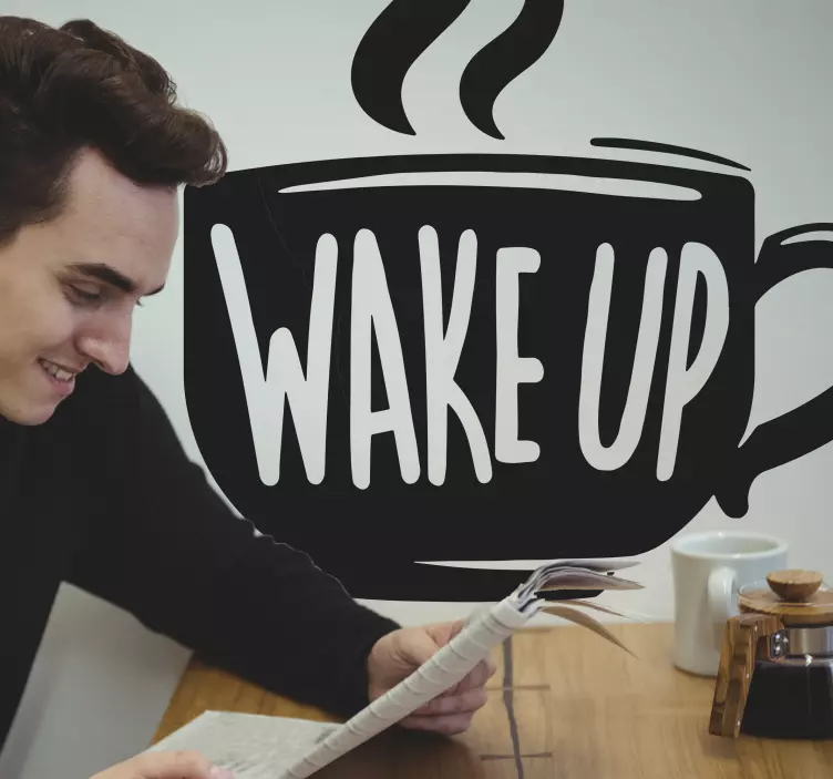 Coffee Inspiration Phrase quote sticker - TenStickers