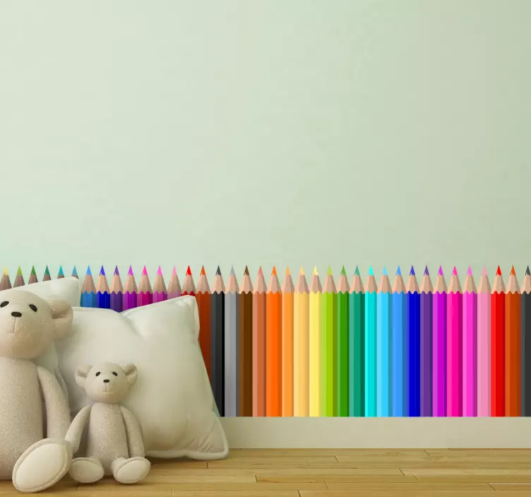 Color Pencil Skirting border sticker - TenStickers