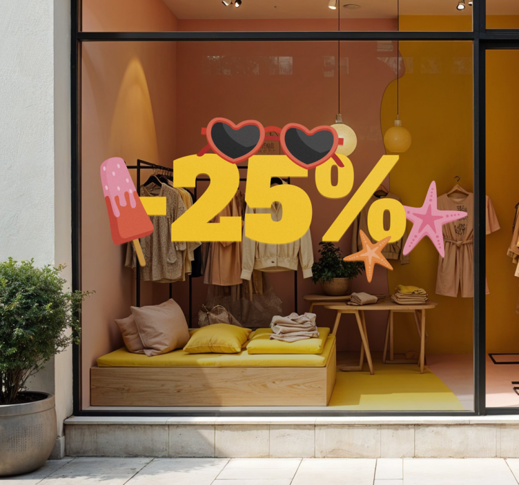 Colored summer discount sales sticker - TenStickers