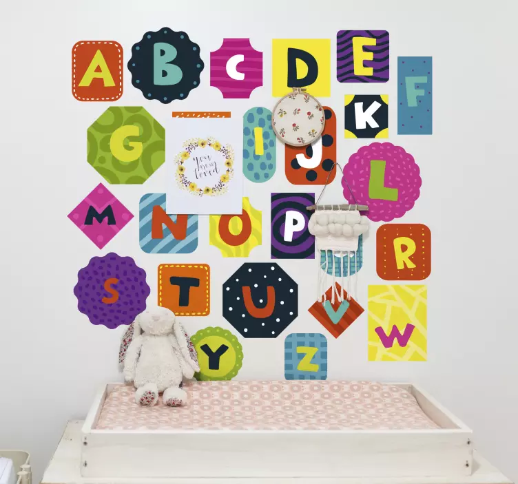 Colorful Alphabet Arrangements wall stickers for kid - TenStickers