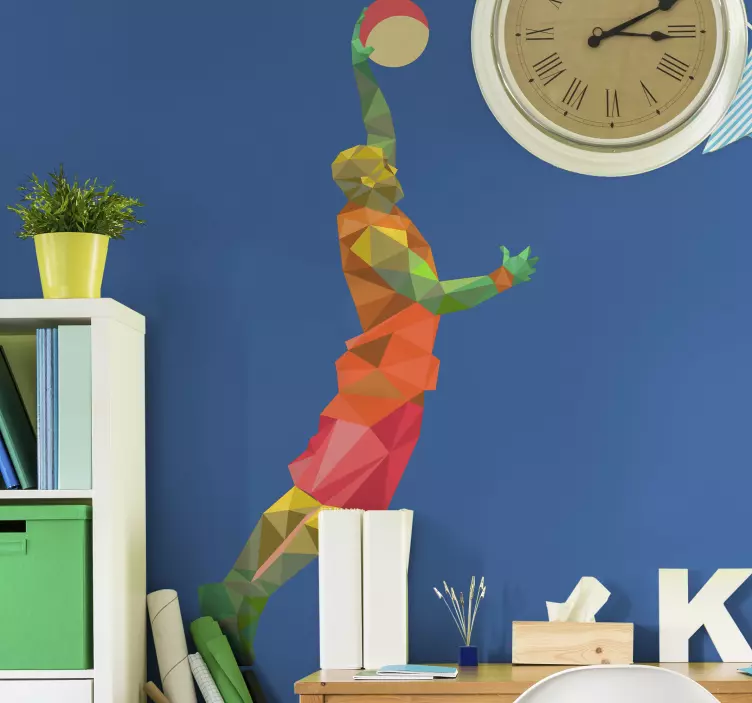 Colorful Basketball Player sports wall sticker - TenStickers