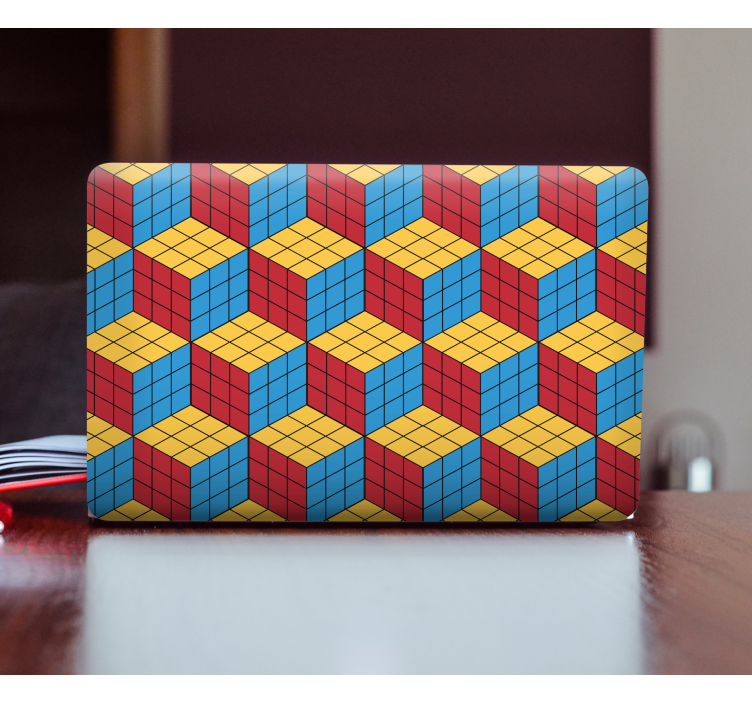 Colorful Cube Pattern laptop skin - TenStickers