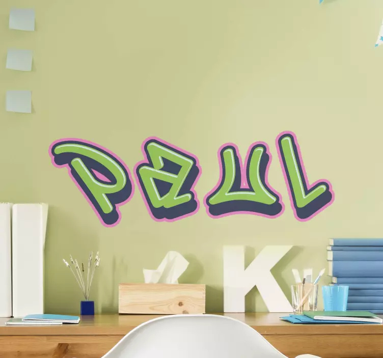 Colorful Customizable Name motivational wall sticker - TenStickers