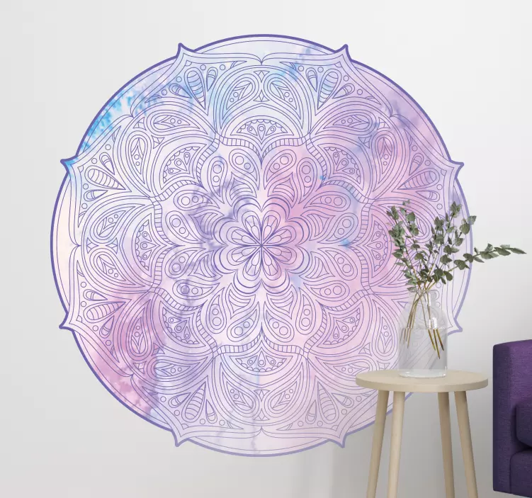 Colorful Mandala Pattern floral wall sticker - TenStickers