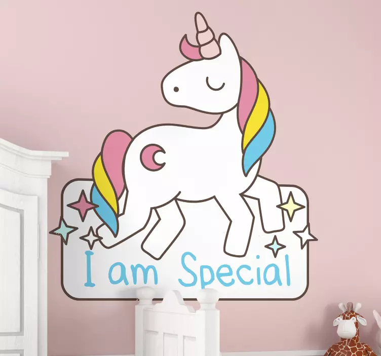 Colorful Unicorn Character wall stickers for kid - TenStickers
