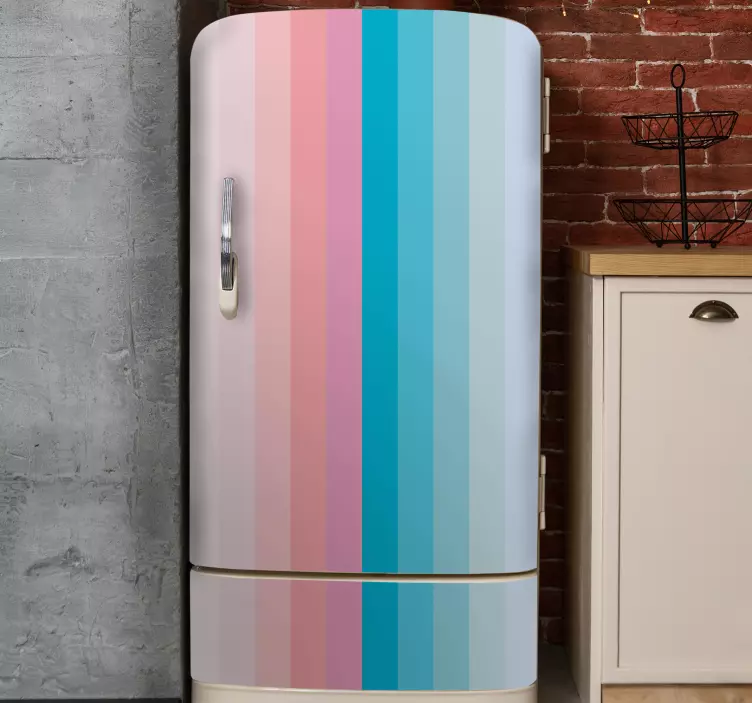 Colorful Vertical Lines fridge sticker - TenStickers