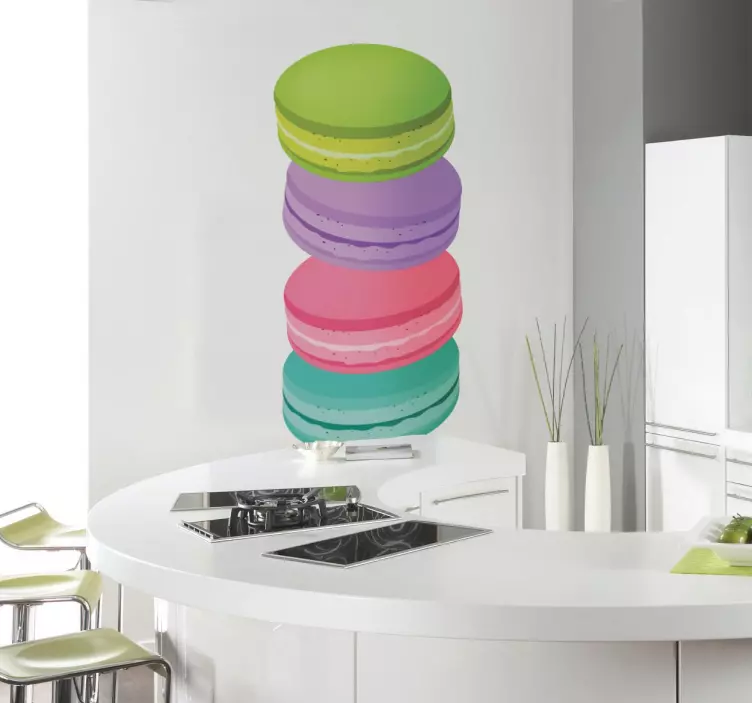Coloured Macaroons Sticker - TenStickers