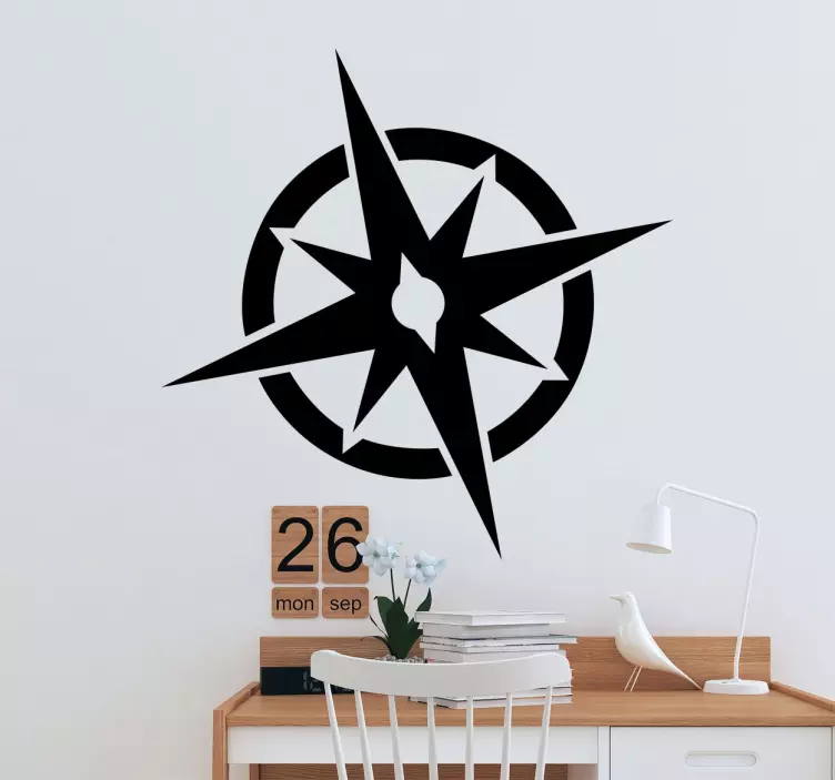 Compass Rose Wall Sticker - TenStickers