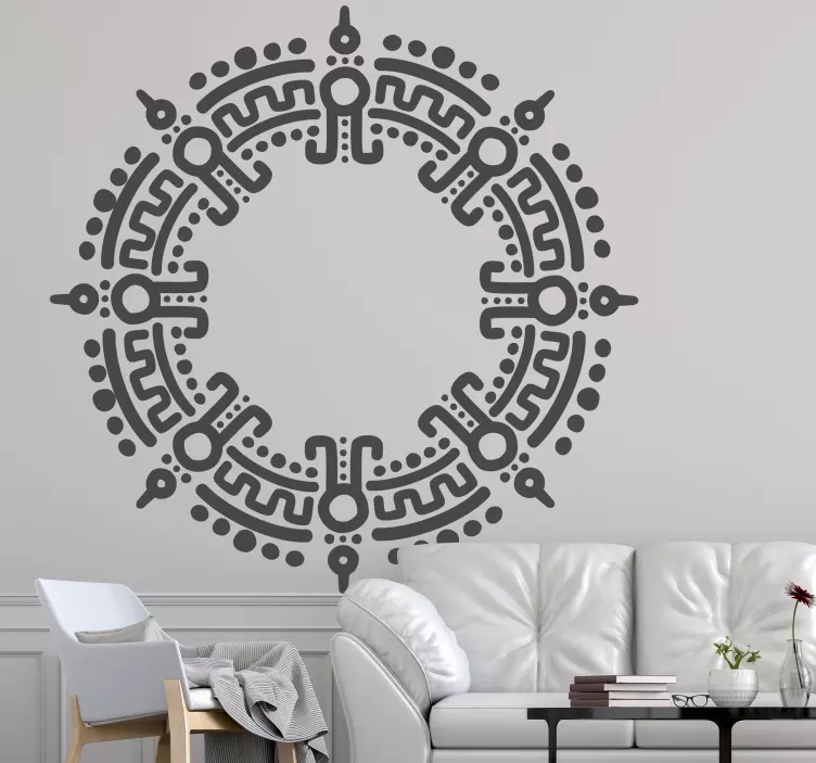 Complex Circular Motif geometric wall sticker - TenStickers
