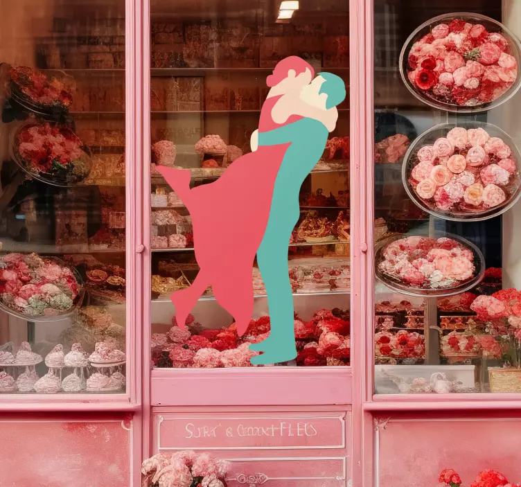 Couple Kissing Sticker - TenStickers