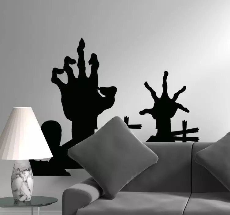 Creepy Graveyard Hands halloween sticker - TenStickers
